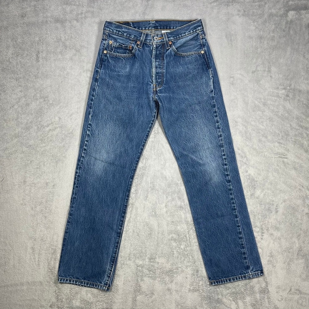 Levis 501 Original Fit Jeans Mens 31x32(28x29) Blue Straight Leg button fly